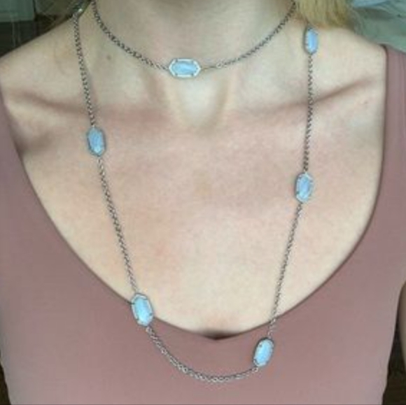 Kendra Scott Accessories - Rare Kendra Scott Blue Lace Agate Kellie Long Necklace